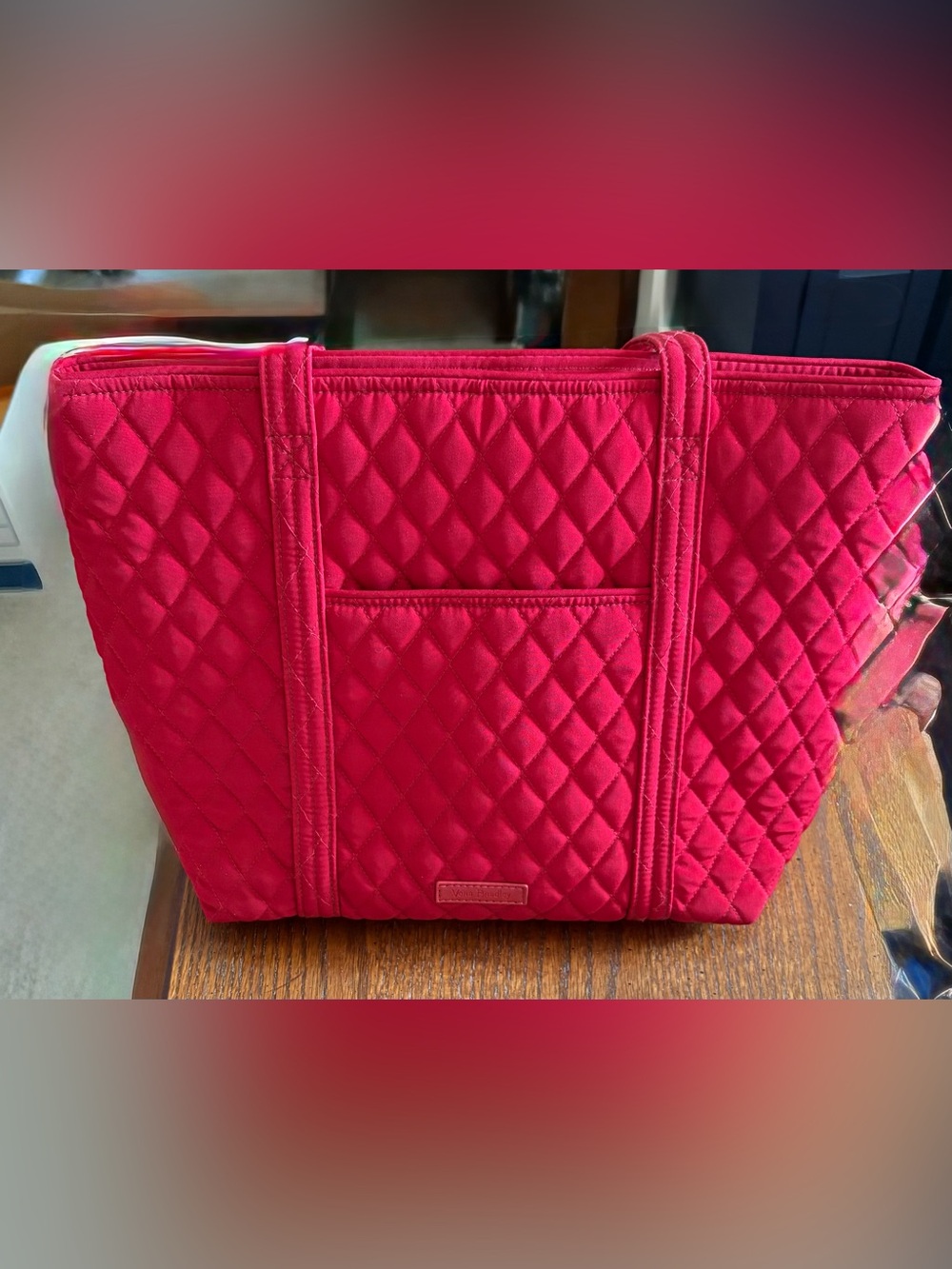 Vera Bradley Quilted Tote - Bright Red